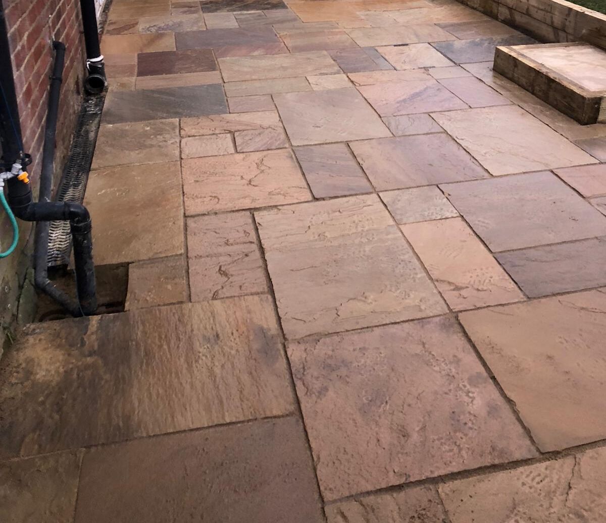 Coastal Roofing and Paving - Sandstone Paving Installation